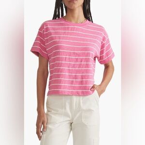 Marine Layer Sadie Stripe Boxy Crop Slub T-shirt